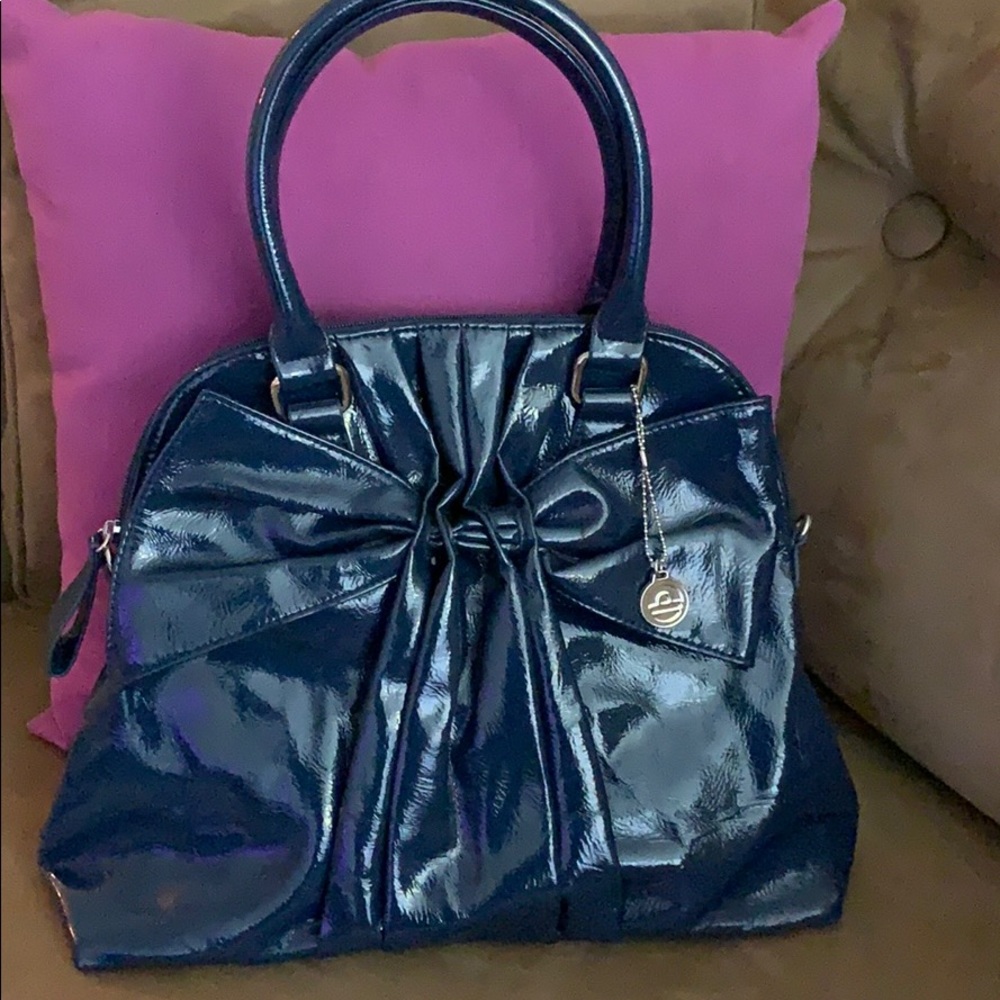 Blue patent leather Big Buddha Handbag